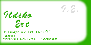 ildiko ert business card